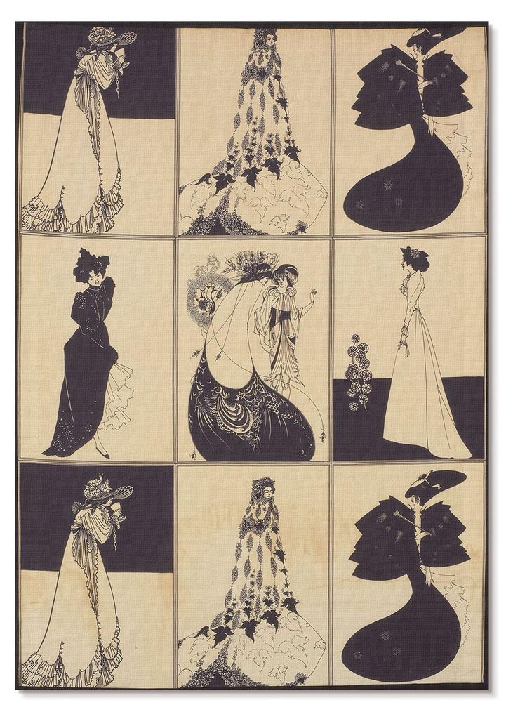 POSTER - 21x29 cm (A4) - Aubrey Beardsley - Panel von Aubrey Vincent Beardsley - Wandbild für Wohnzimmer Schlafzimmer & Flur, Modernes Poster Wand...