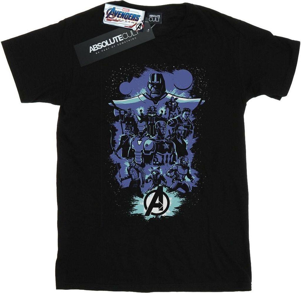 Marvel - "Avengers Endgame Space" T-Shirt für Herren BI8780 (S) (Schwarz)