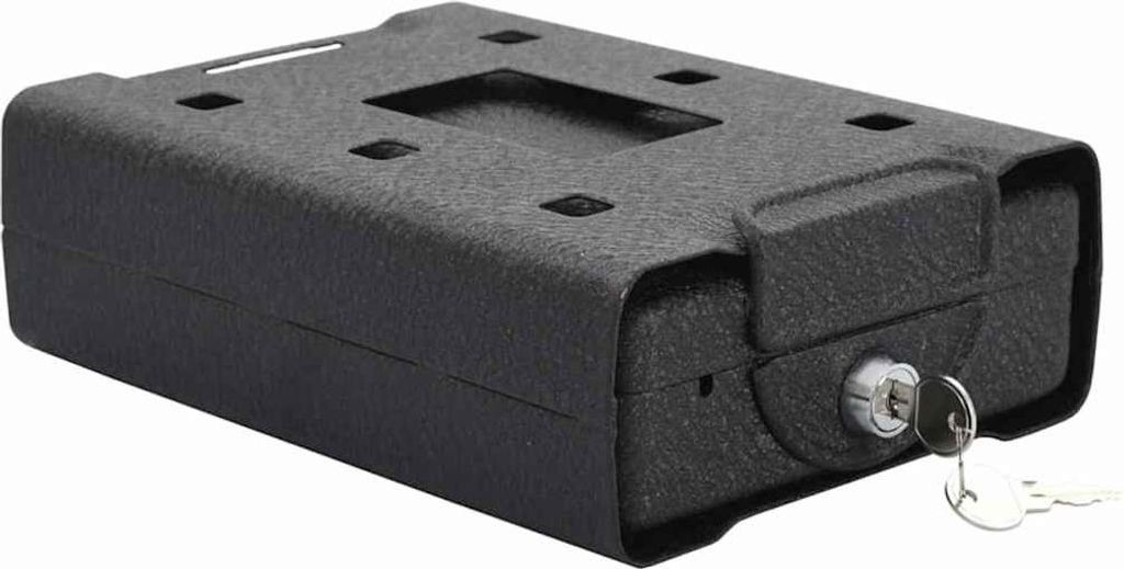 Auto Safe mit Schloss Schwarz 22 x 16 x 7 cm Stahl