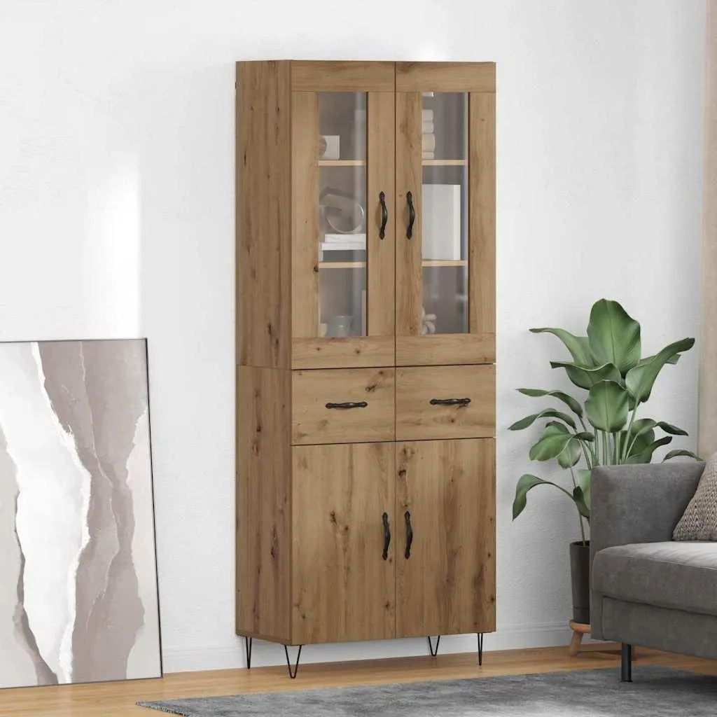 VidaXL Tavola Alta Rovere Artisan 180cm: Mobile Salvaspazio Moderno