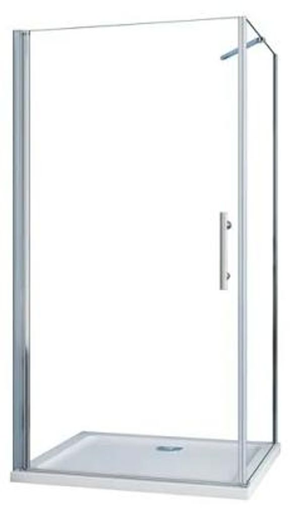 AICA Eckeinstieg 90x195cm Pendeltür mit Seitenwand 90cm 6mm Produktbild 