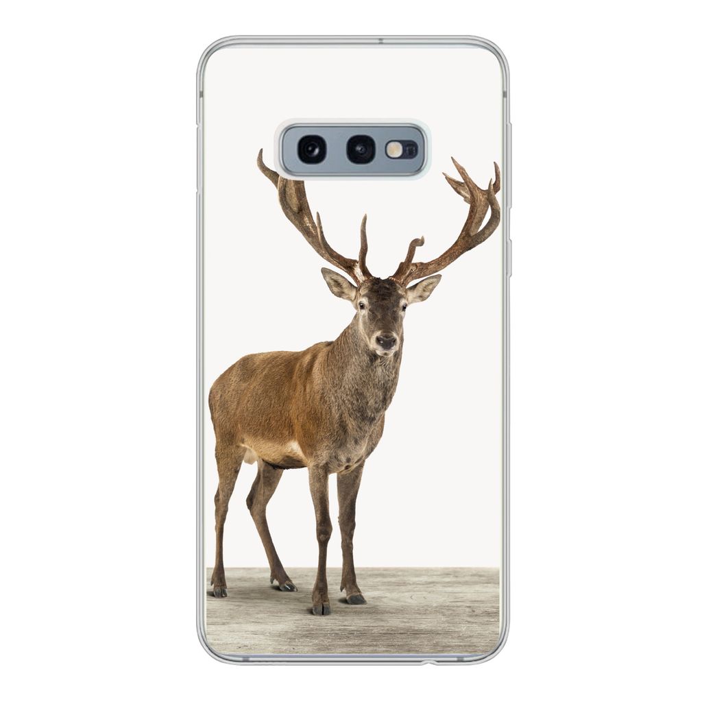 MuchoWow Handyhülle Schutzhülle Hülle für Samsung Galaxy S10e Hirsche - Tiere - Geweih - Kinder - Mädchen - Jungen Silikon Softcase Handy H...