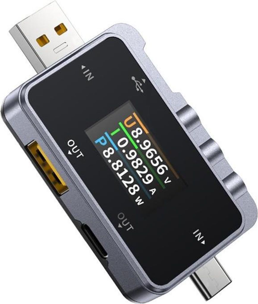 FNIRSI FNAC-28 2-in-1 USB Tester, USB-A + USB-C, 4-24V, 0-6,5A