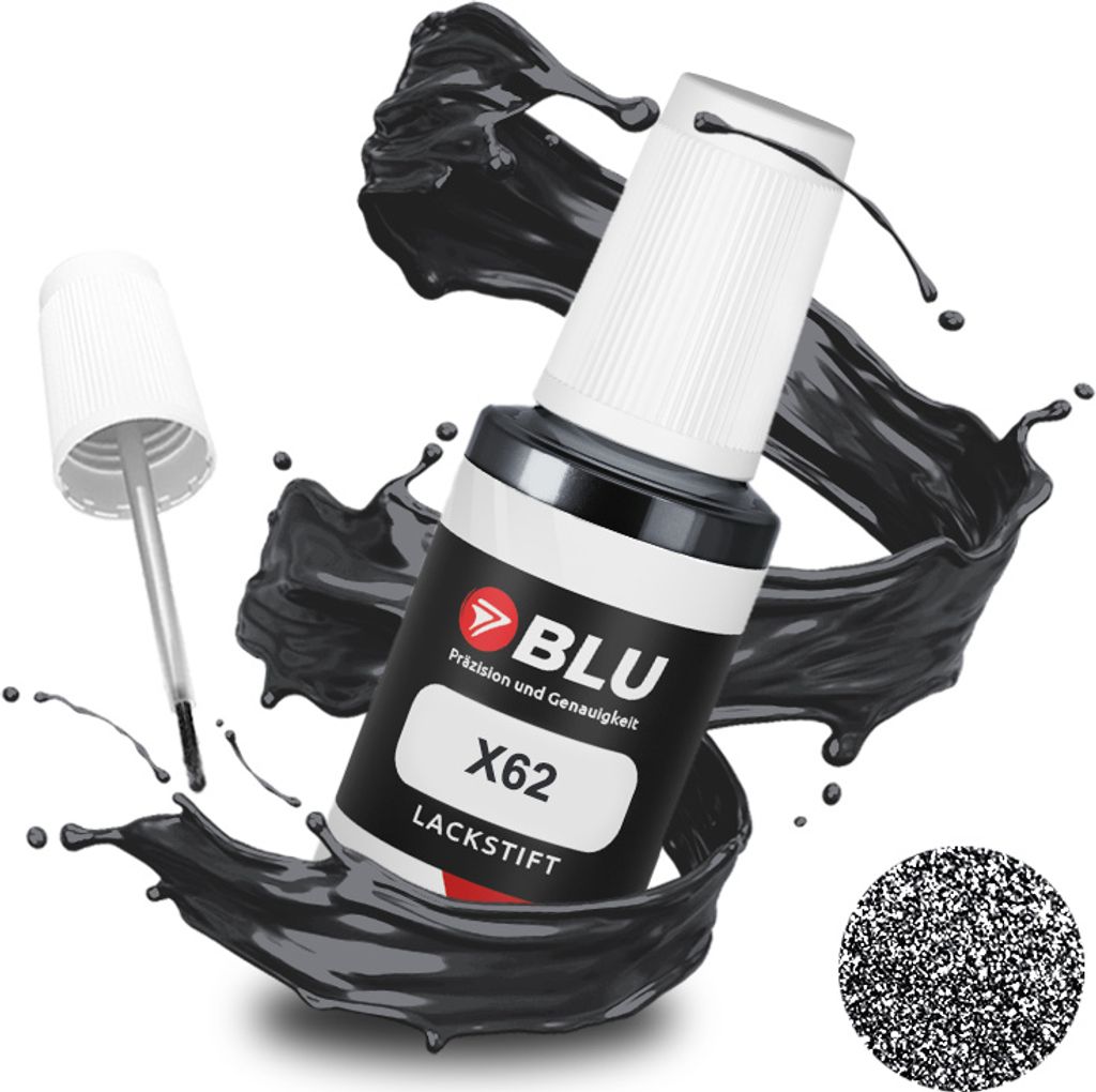 BLU Auto Lackstift Schwarz kompatibel für Mitsubishi X62 Produktbild 
