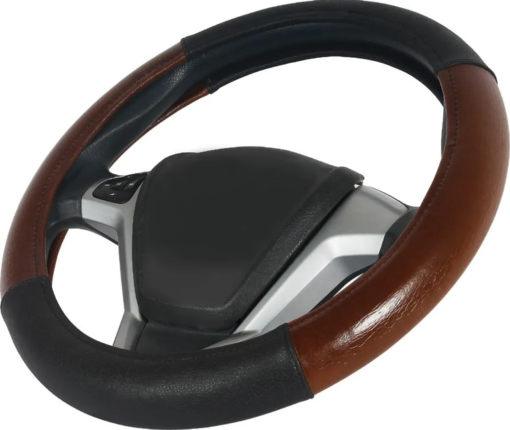 Coprivolante Auto SV1228 Sport Nero e Marrone 37-39cm Universale
