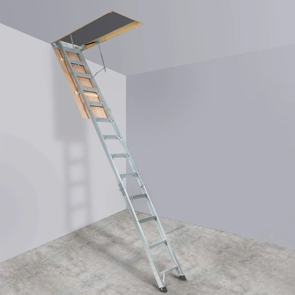 Escabeau de grenier pliable aluminium - Solution gain de place plafond - 8