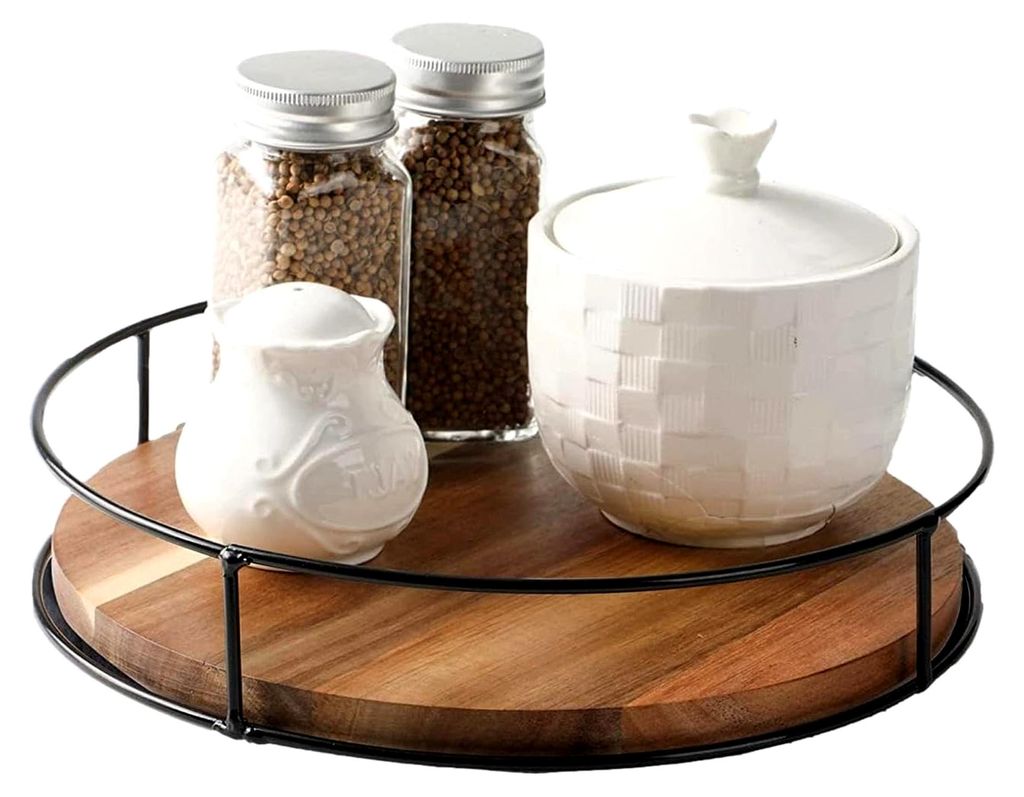 Drehbarer Gewürzorganisator für den Küchentisch