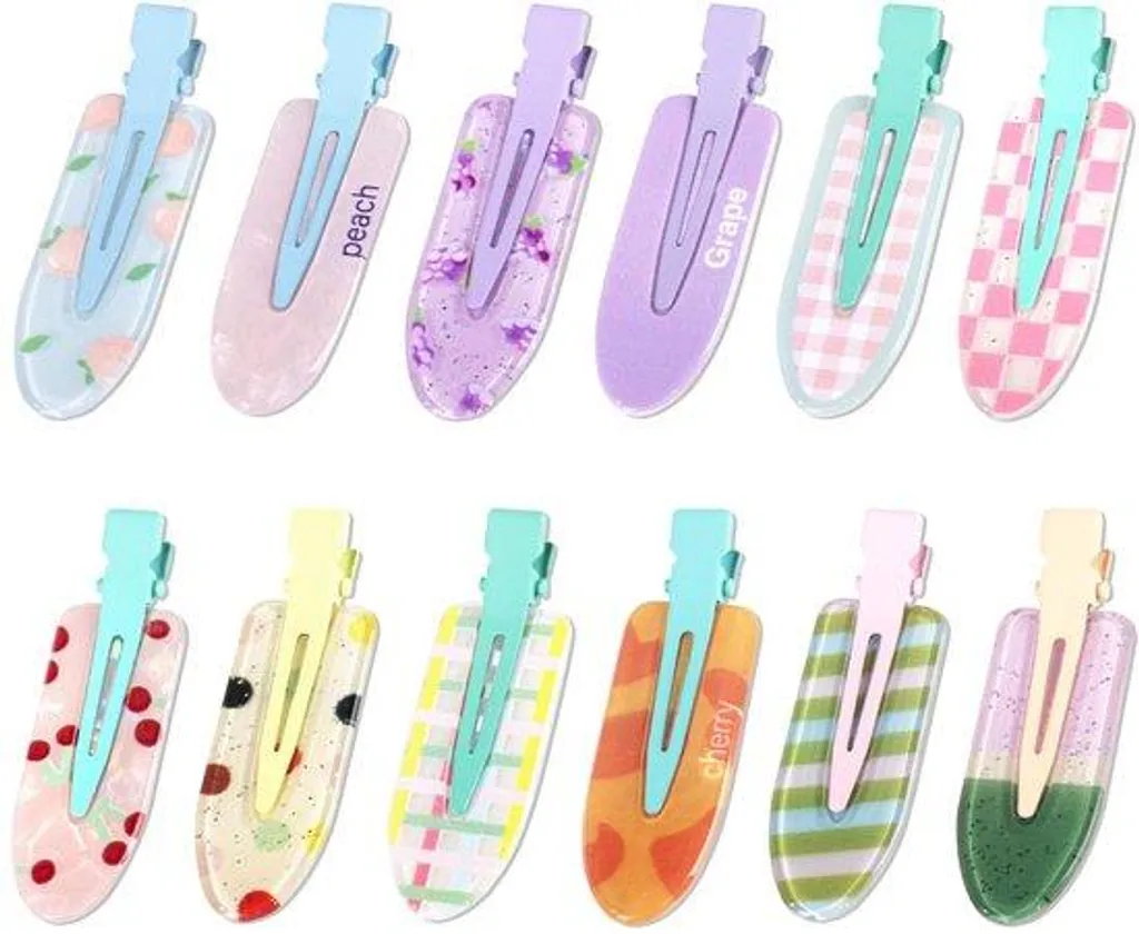 Barrettes enfants légères et multicolores lot de 12 pinces sans trace
