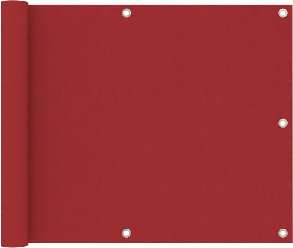 Schermo Privacy Balcone Rosso 75x500 cm | Tessuto Oxford Impermeabile