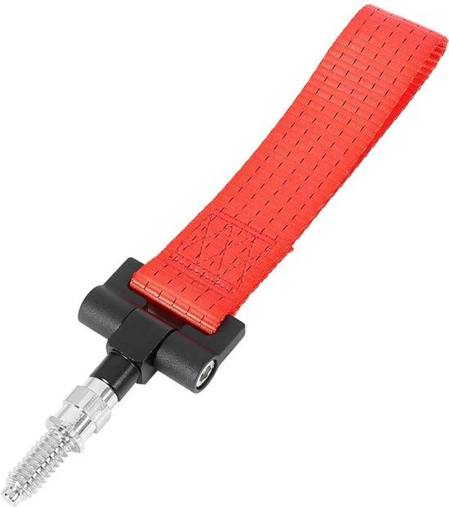Problème remorquage BMW? Crochet rouge avant avec sangle - Autohaux