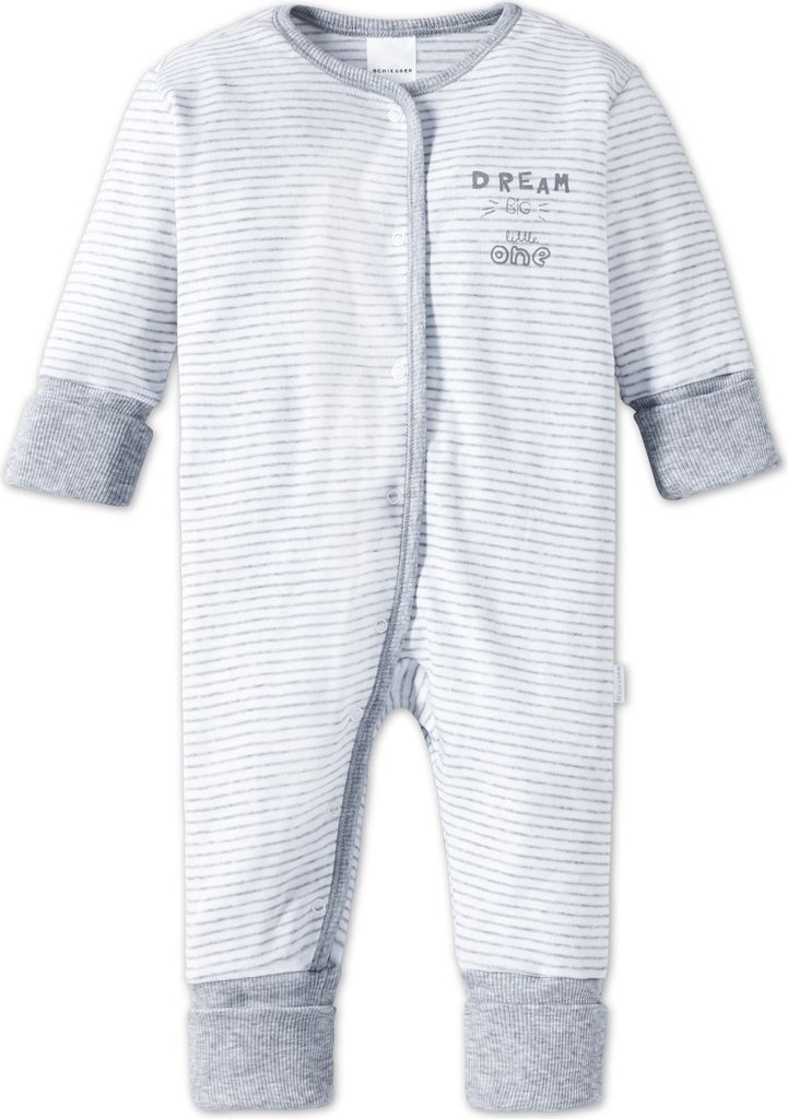 Schiesser Schiesser Baby - Jungen Zweiteiliger Schlafanzug Anzug mit Vario, Gr. 62 (Herstellergröße: 062), Grau (grau-mel. 202)