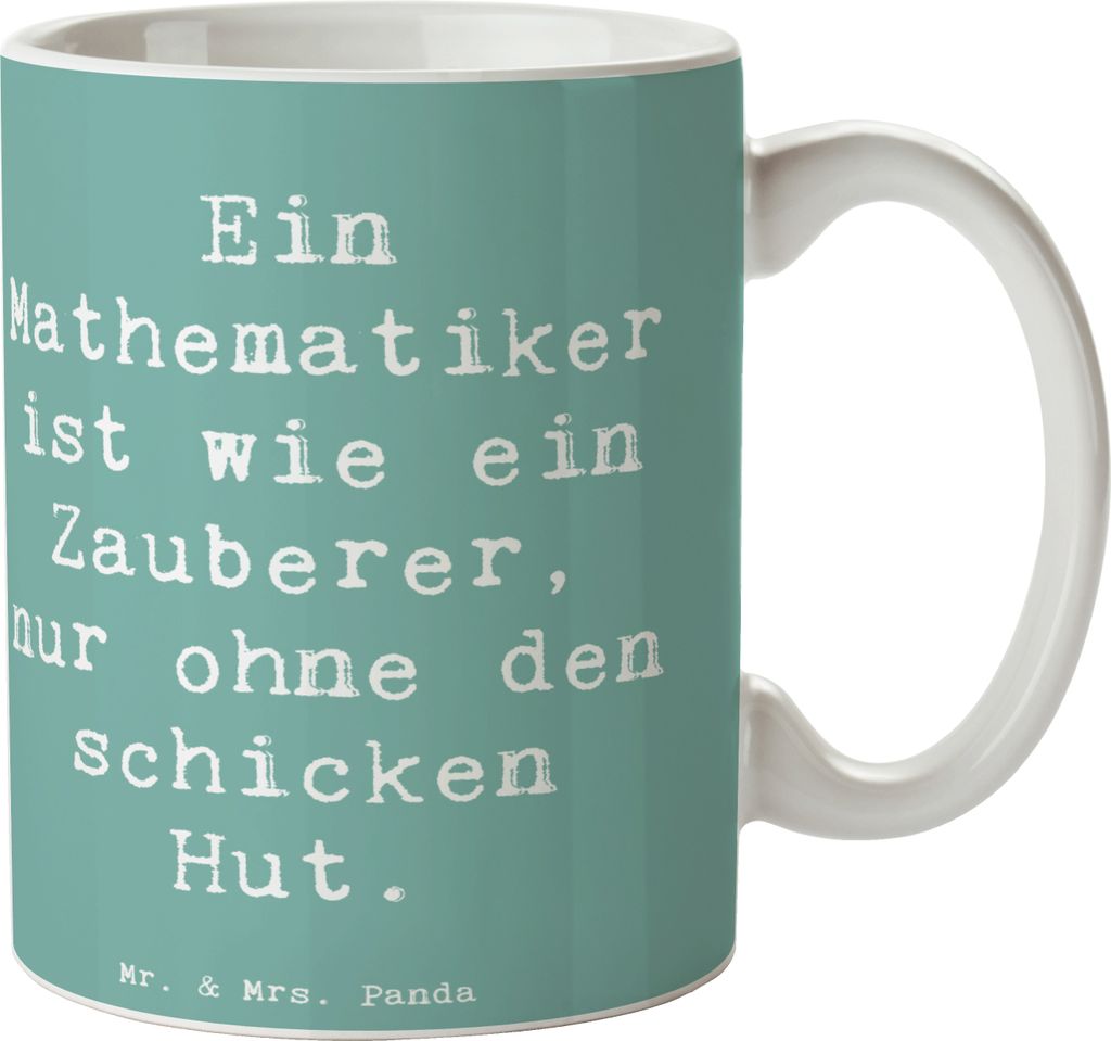 Mr. & Mrs. Panda Tasse Spruch Mathematiker Magie - Meeresbrise - Geschenk, Pott, Berechnungen, Mathematik, Berufsprodukte, kreative Geschenke, Beru...