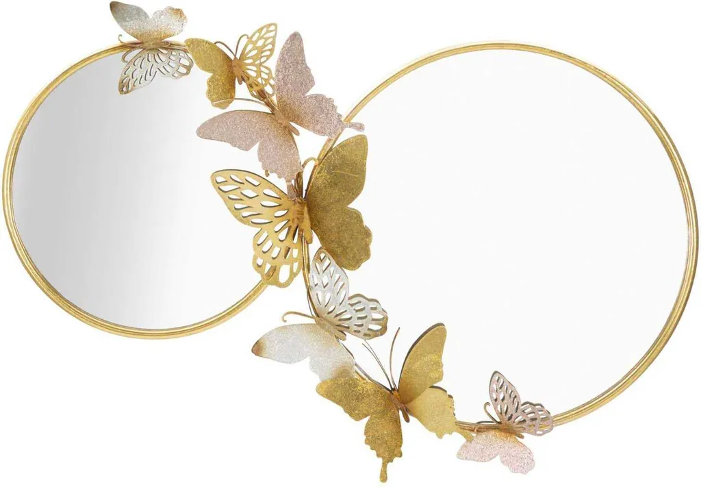 Specchio con Farfalle Rosa Mauro Ferretti Decorazione Romantica