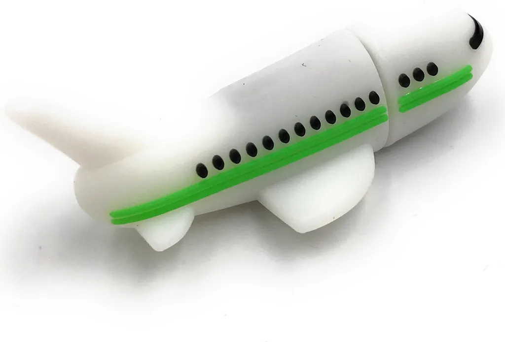 Clé USB 3.0 128 Go Onlineworld2013 en Forme d'Avion Ligne Blanc Vert