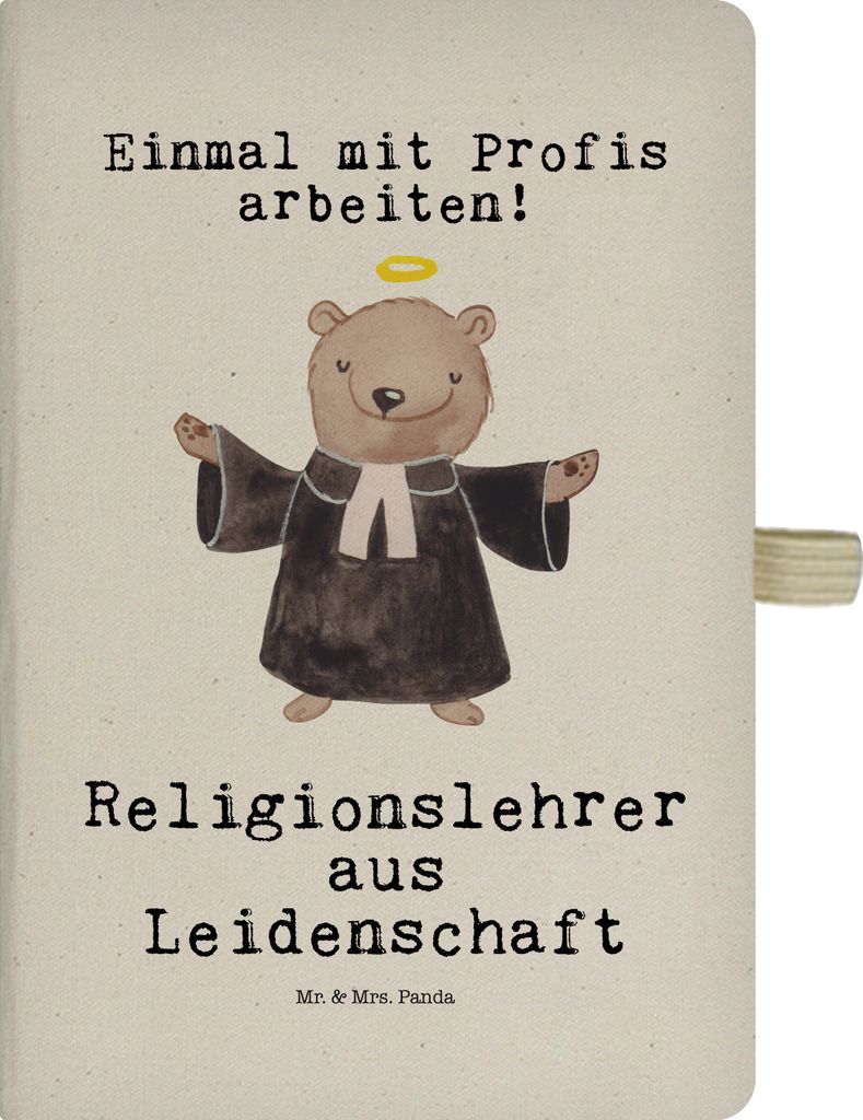Mr. & Mrs. Panda Journal Religionslehrer Leidenschaft - Transparent - Geschenk, Spruch, notizbuch, Witzig, Kladde, Grundschule, Tagebuch, Lustig, A...
