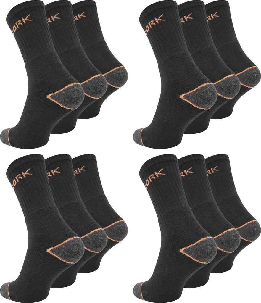Paolo Renzo Arbeitssocken 12 Paar - Berufssocken - Work Socken - Größe 39/42