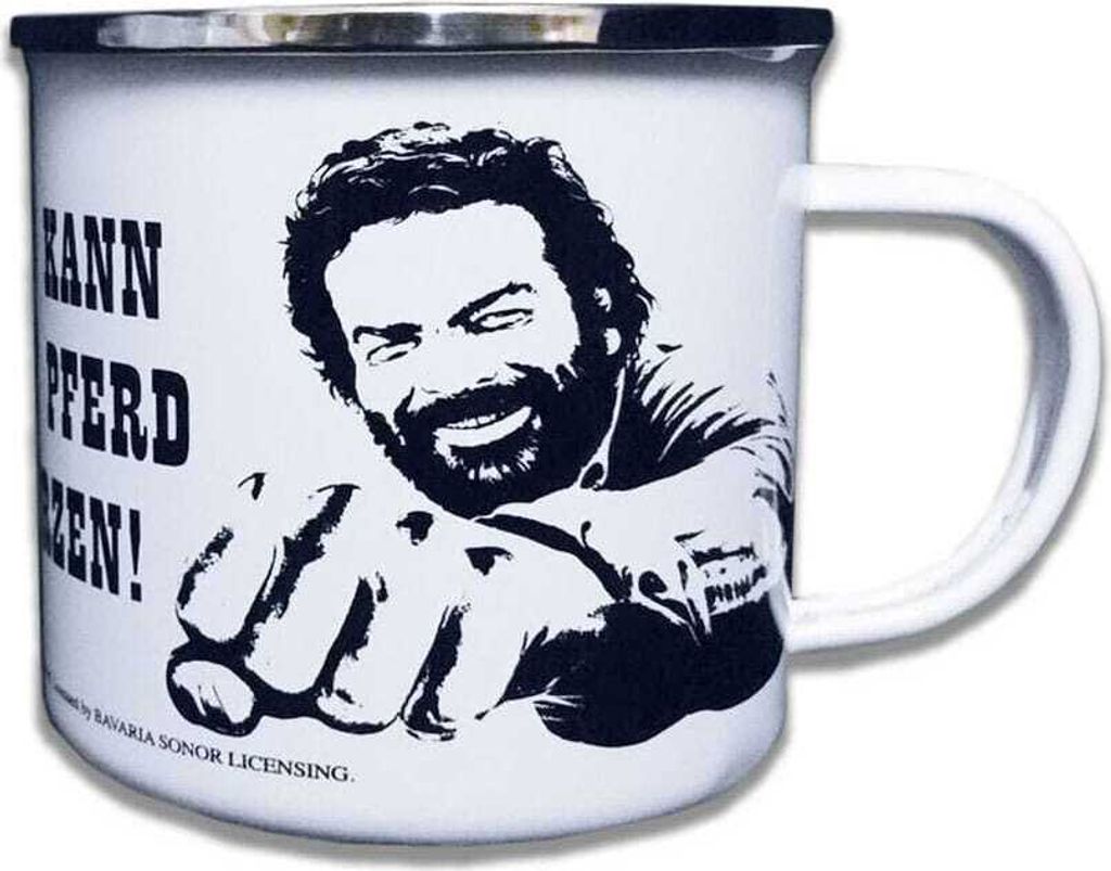 Bud Spencer Emaille Tasse Pferd Faust Produktbild 