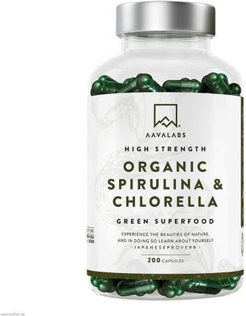 Aavalabs Spirulina & Chlorella Komplex vegan Kaps. 200 St
