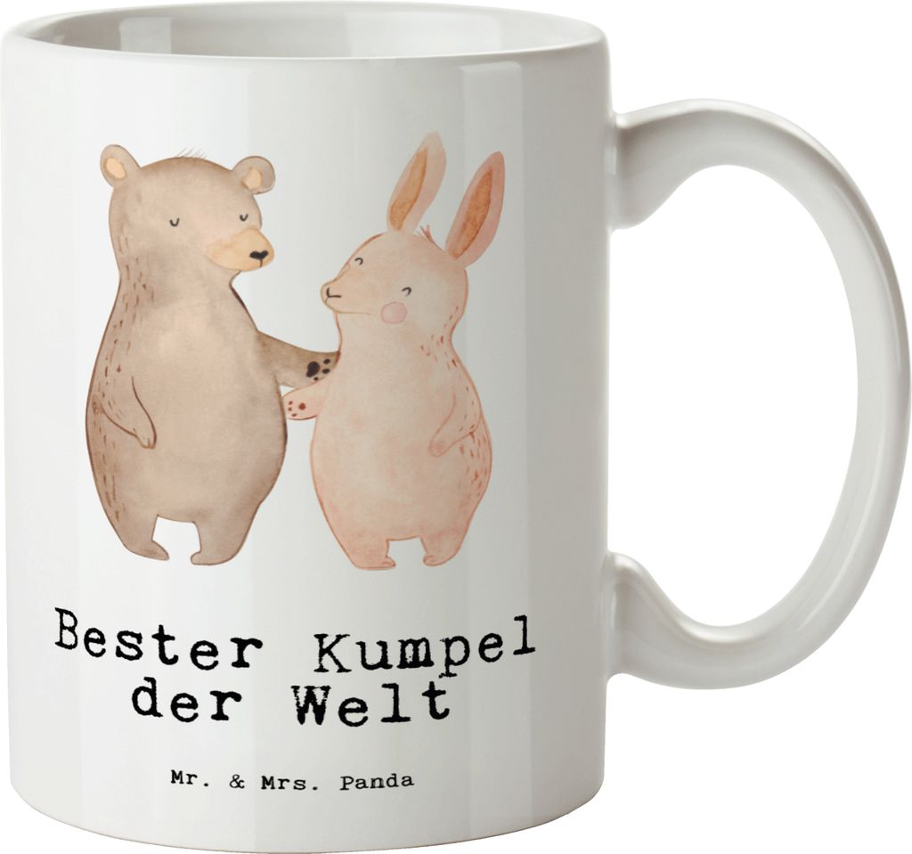 Mr. & Mrs. Panda Pott Hase Bester Kumpel der Welt - Weiß - Geschenk, Freund, weisse tasse, Bro, jumbotasse, Keramiktasse, Best Friends, Buddy, Jum...
