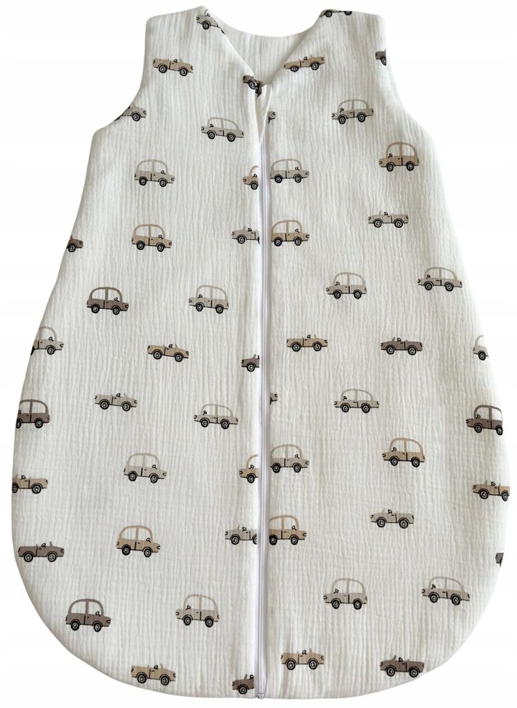Musselin Babyschlafsack Baby 2.5 TOG mit Doppelreißverschluss 80-86 aus 100% Baumwolle