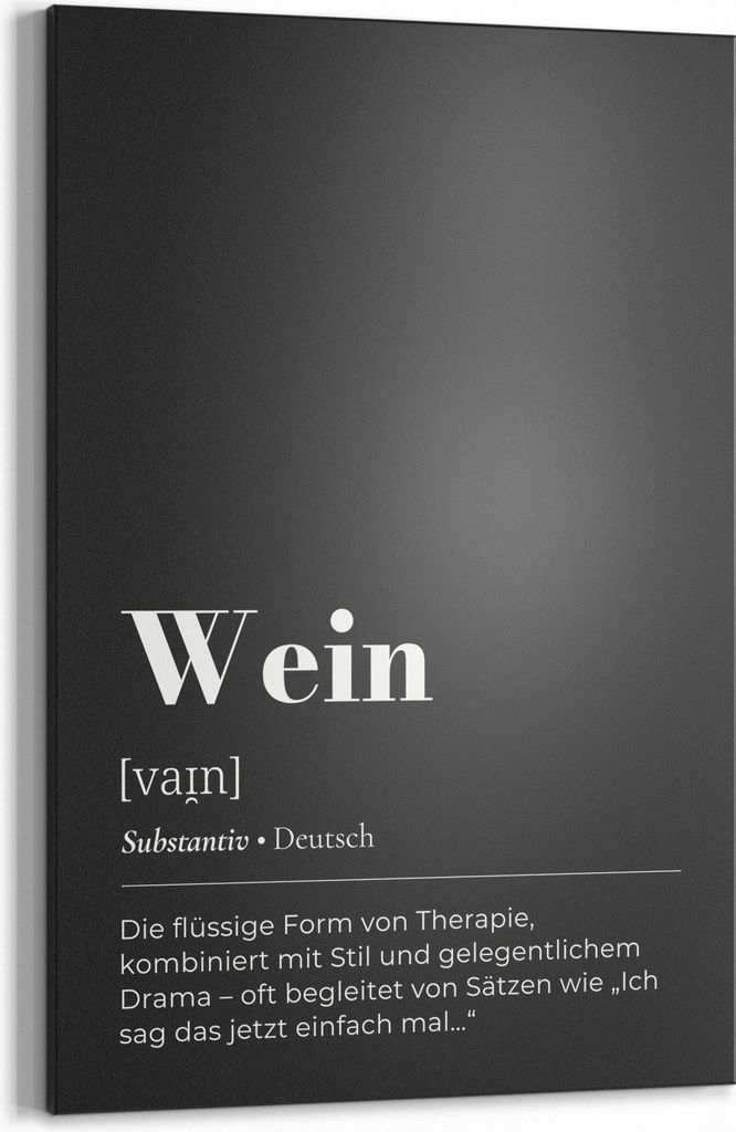DEQORI Kreidetafel 40x60 cm 'Wein - Definition' Tafel Wandtafel Schreibtafel