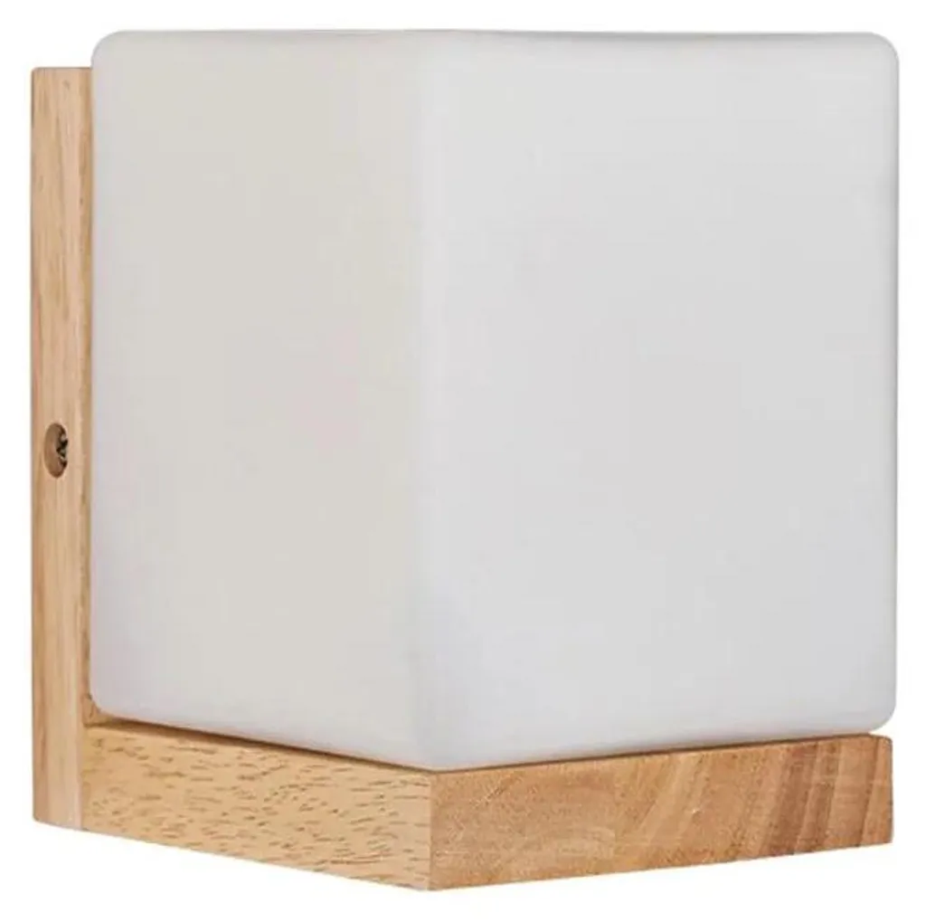 Applique murale en bois massif E27 design minimaliste épuré 220V AC