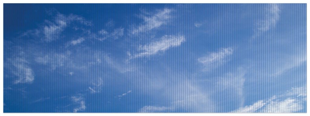 Wallario Duschmatte Antirutschmatte Badmatte Fußmatte Blauer Himmel mit vereinzelten Wolken, Größe ca. 180 x 65 cm