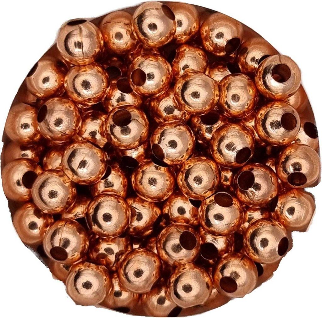 Metall Perlen Großlochperlen 4 mm, ca. 100 Stück, Obrázek produktu 