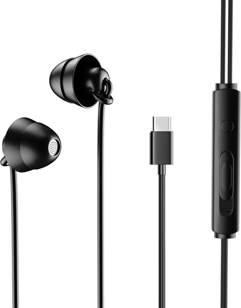 Kabelgebundene Kopfhörer mit Geräuschunterdrückung und verbessertem Mikrofon-Sound, In-Ear-Kopfhörer mit 3,5 mm/Typ C, universelle Ohrhörer f...