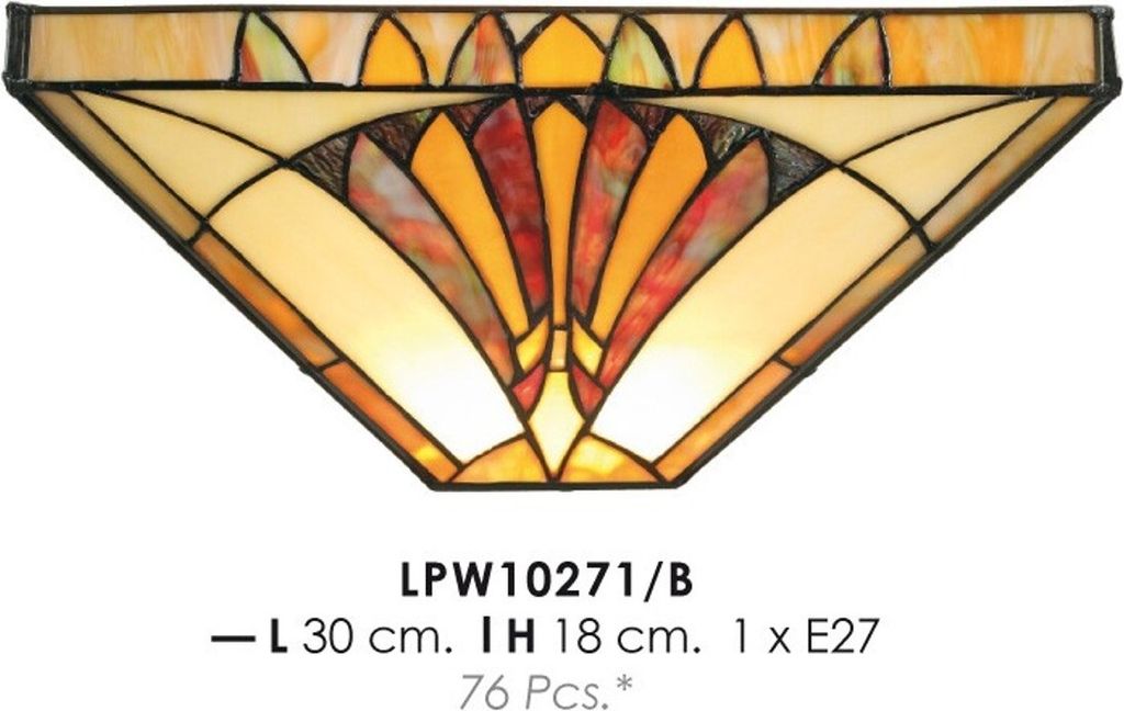Casa Padrino Tiffany Wandleuchte Ø 30 x H. 18 cm - Luxus Produktbild 