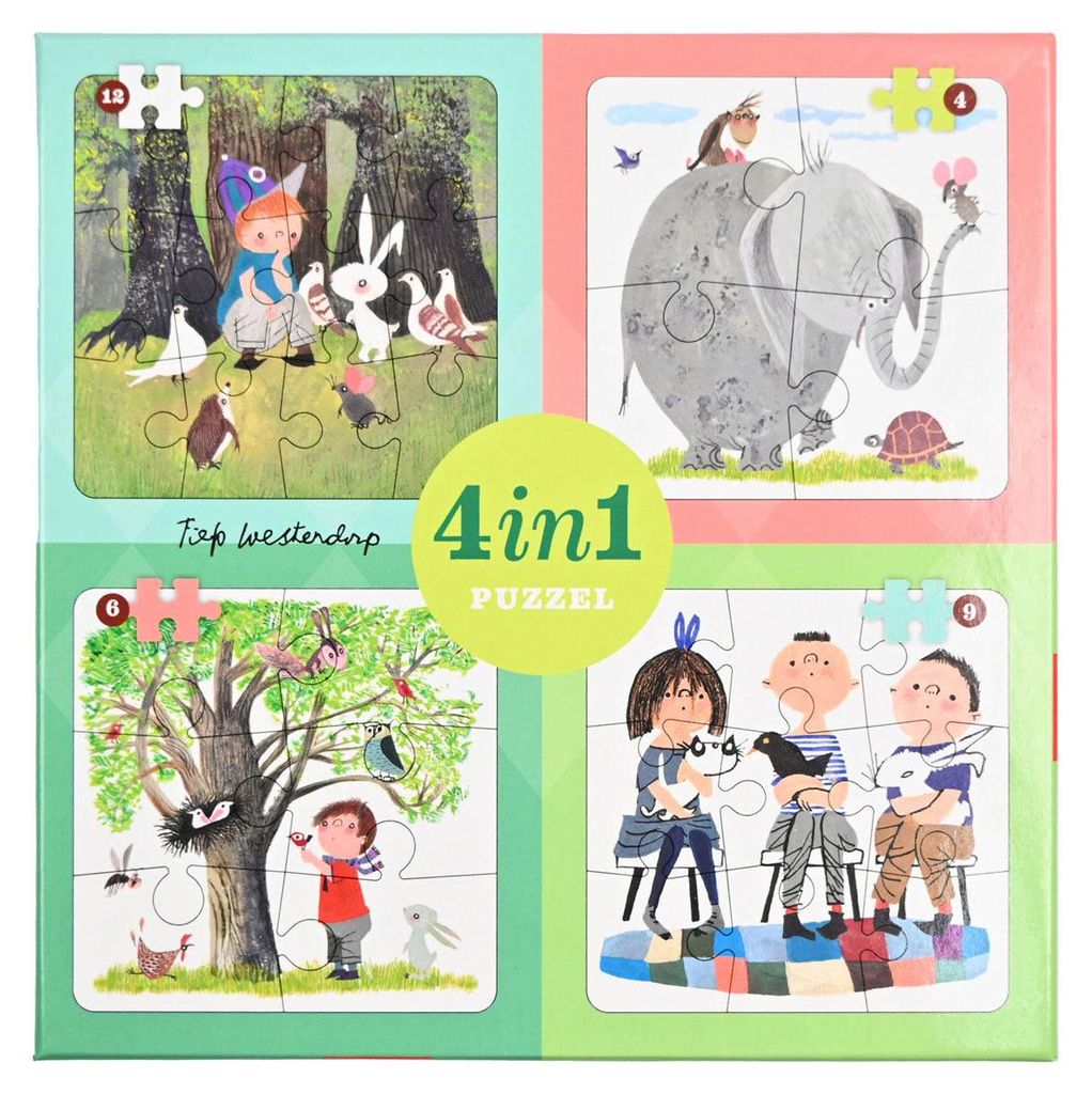 Lobbes „Fieps Tiere“ 4-in-1-Puzzle
