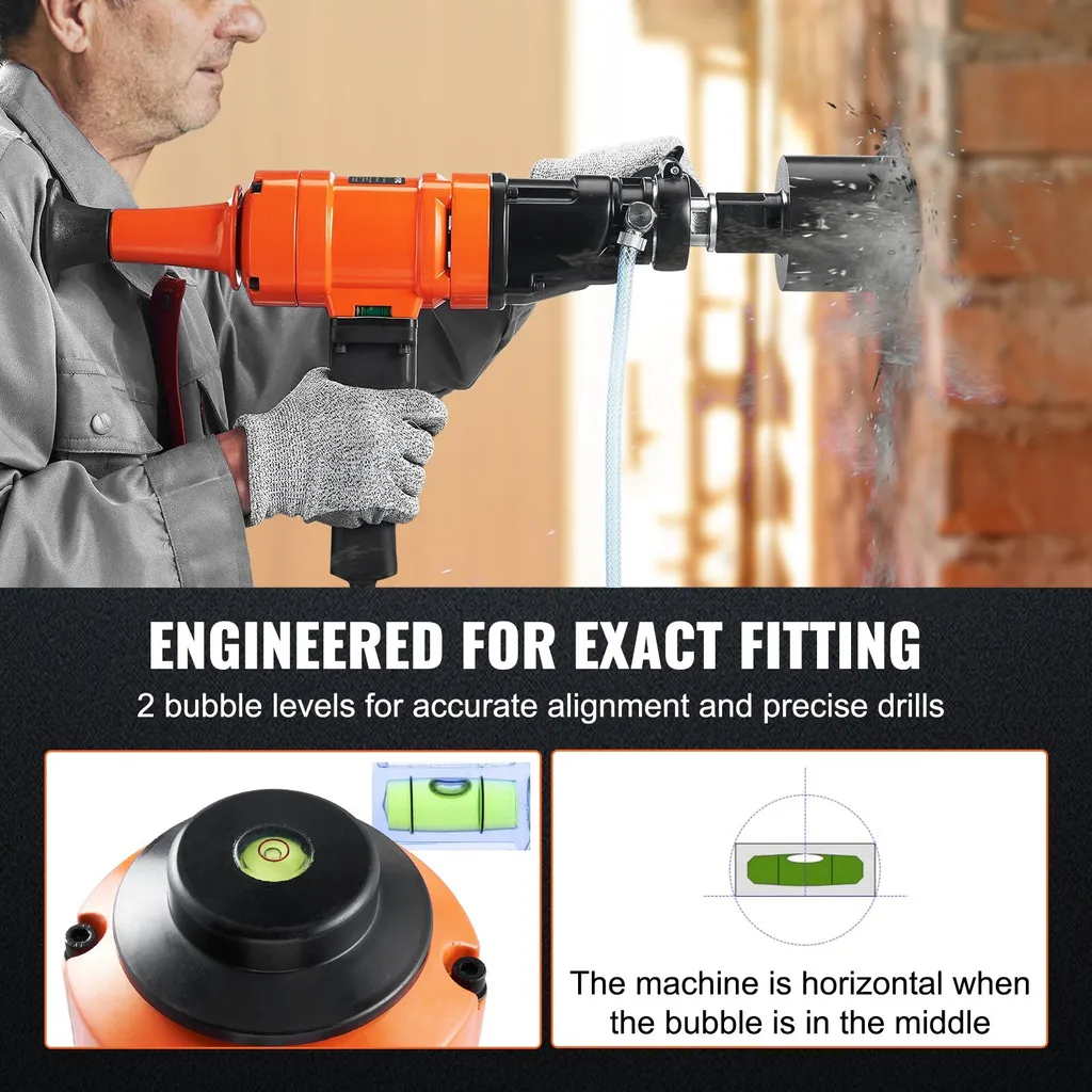 Perceuse Carotteuse Diamantée à Eau 102mm avec Support Aimanté - 5