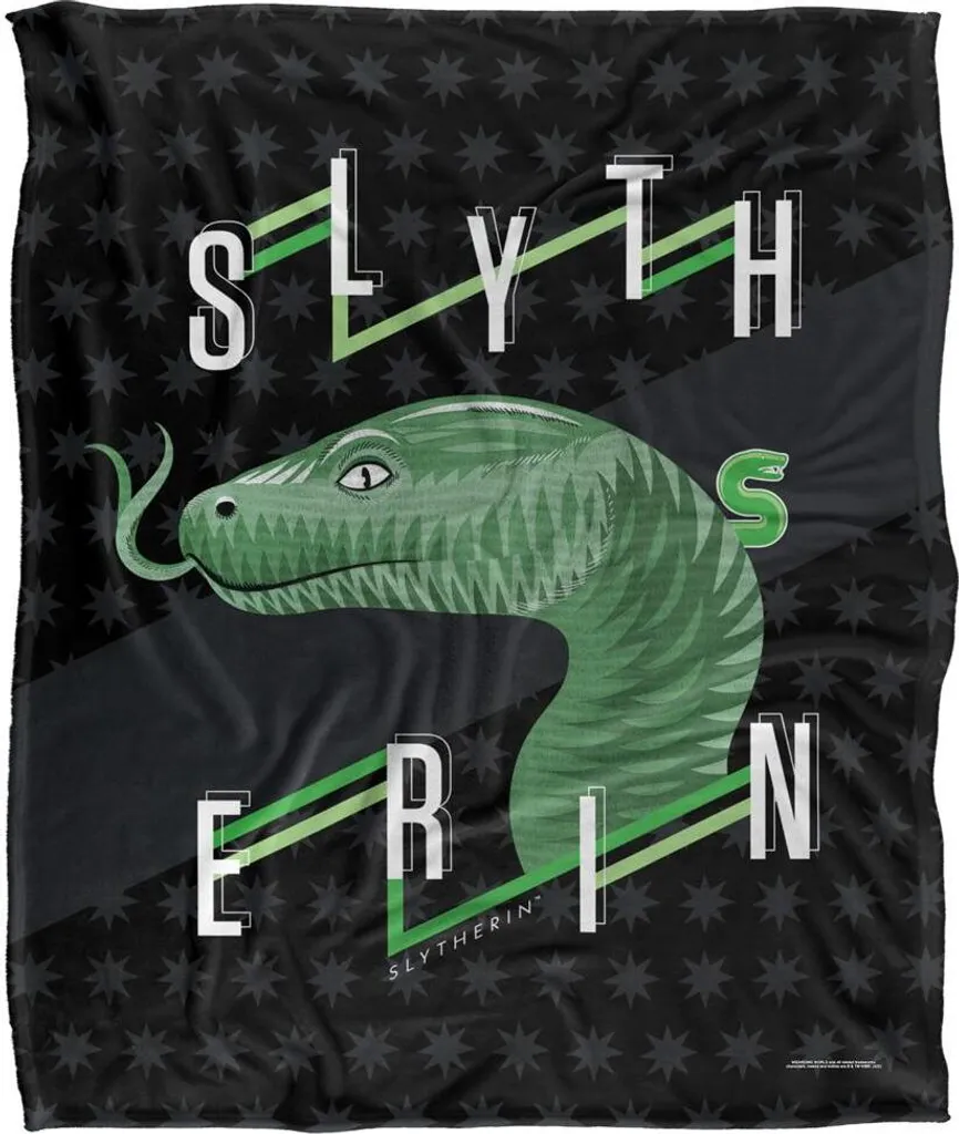 Restez au Chaud avec la Couverture Harry Potter Slytherin Chaîne Serpent