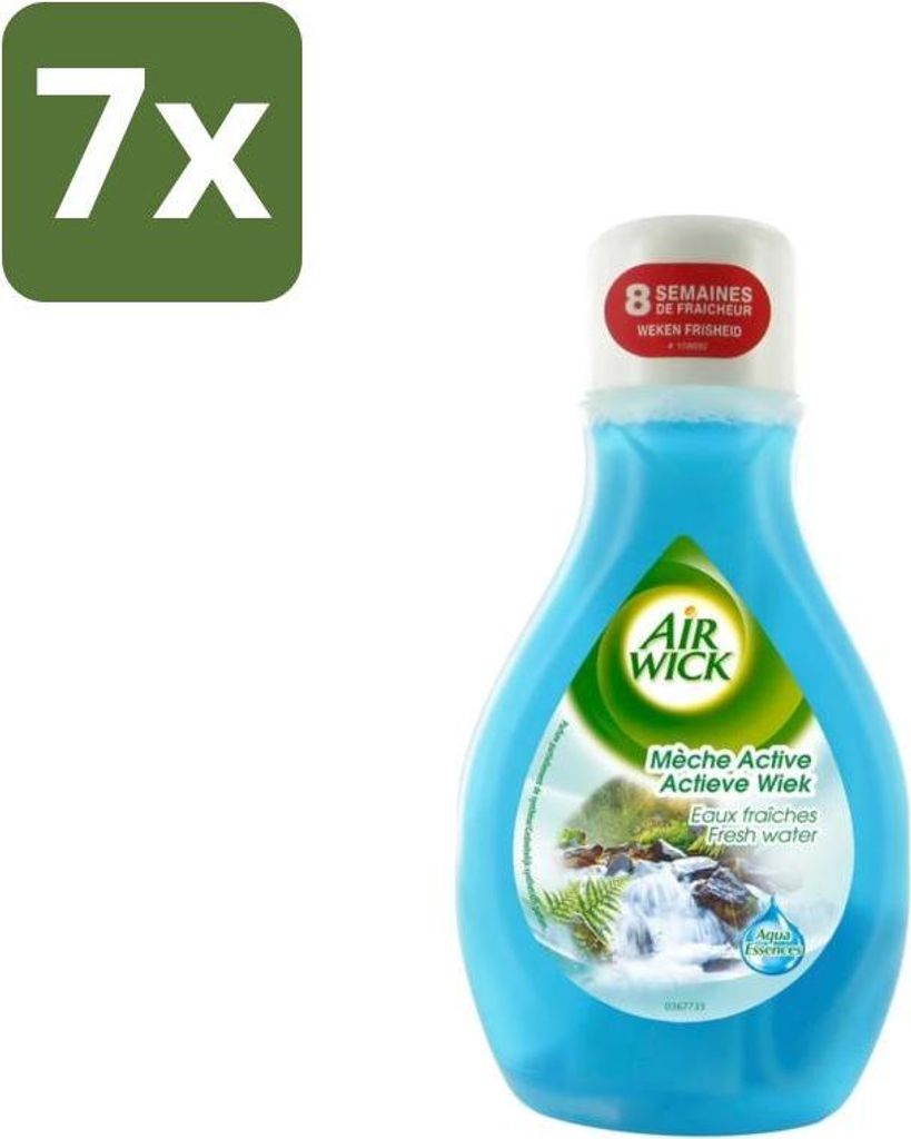 Air Wick – Lufterfrischer – Active Wick Fresh Water – 375 ml - Vorteilspack - 7 Stücke
