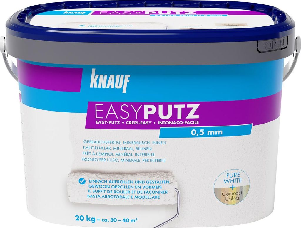 Knauf EasyPutz Streichputz 20 kg 0,5 mm weiß Produktbild 