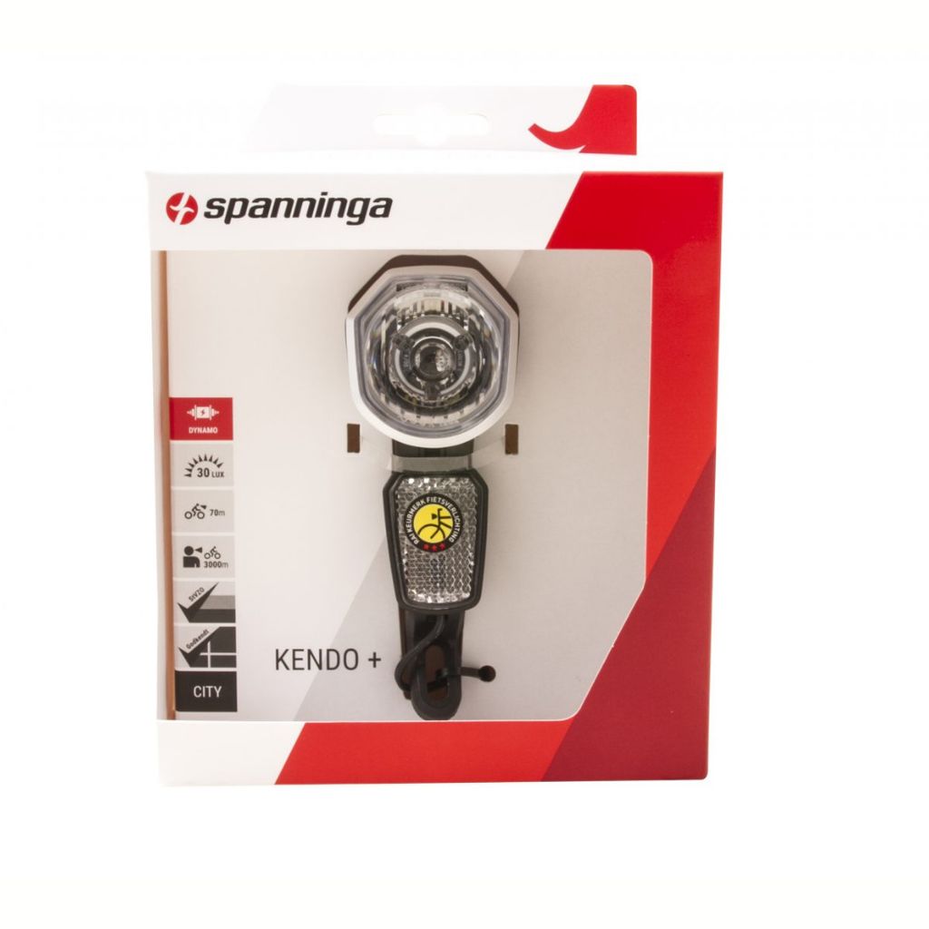 Spanninga Swingo 20 xe E-Bike Phare LED 20 Lux Chrome SPANNINGA