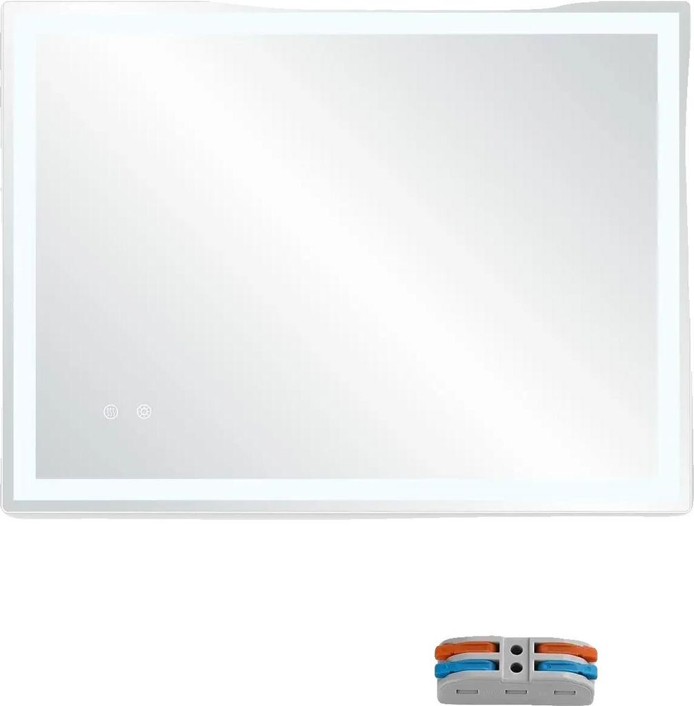 Badezimmerspiegel, Anti-Beschlag-Funktion, Dimmbares Licht, Tly Quadrat 70x50cm