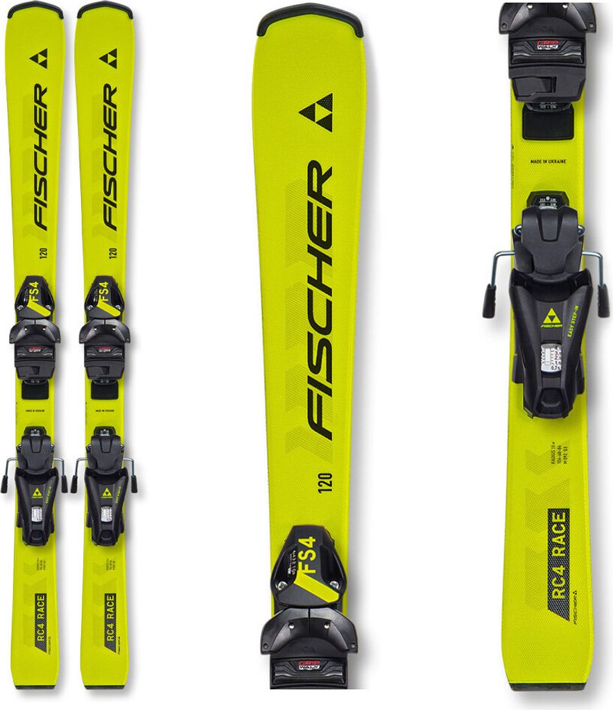 Fischer RC4 Race Jr Kinder 23/24 Racing Ski Einsteiger gelb 100