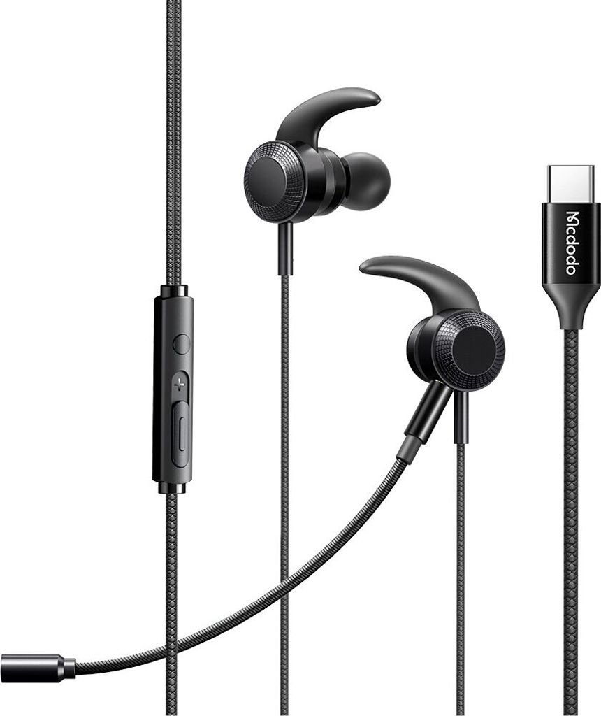 Mcdodo HP-1340 Gaming-Kopfhörer mit Mikrofon, USB-C (schwarz)