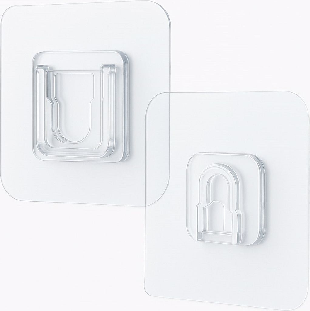 Universelle selbstklebende Halter - 10 Stück - Transparent KP37074
