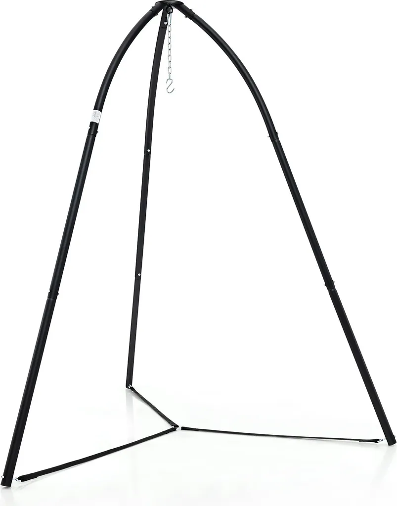 Support de Chaise Suspendue Design 218cm - Socle Trépied Métal Noir Mat