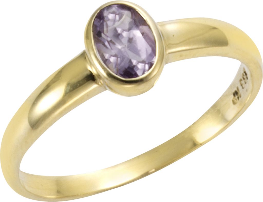 V Ring 585/- Gold gelb 062 (19,7) Amethyst lila 283370168-91