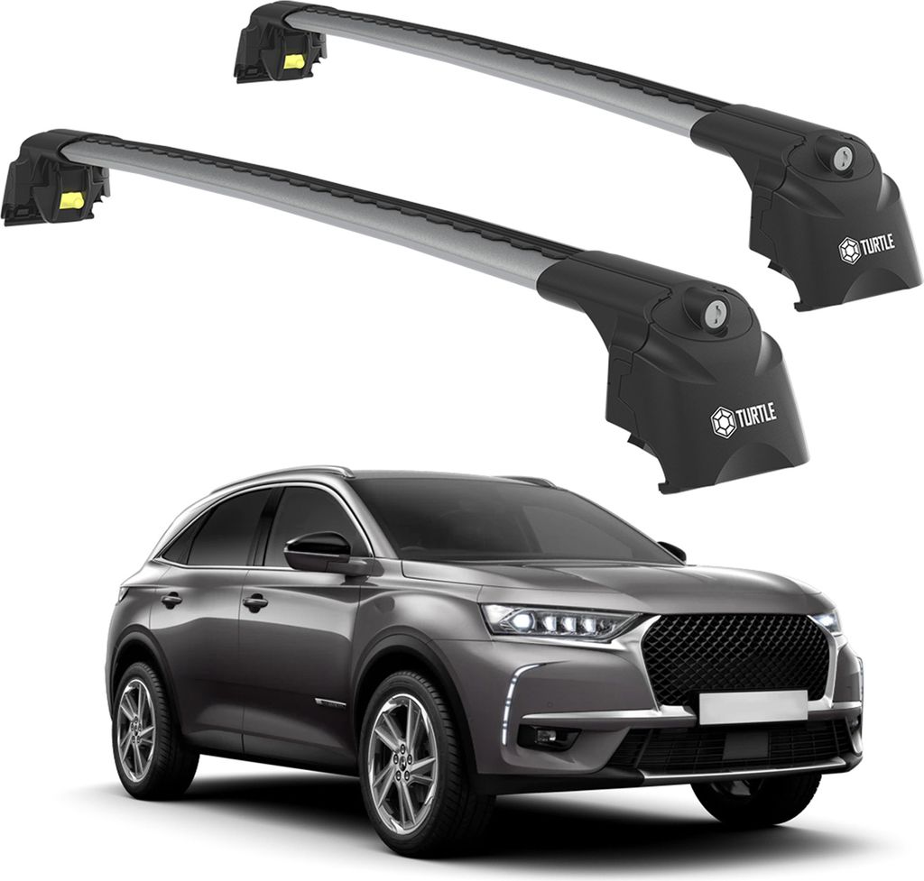TURTLE DACHTRÄGER AIR-2 , Silber CITROEN DS 7 CROSSBACK 2018 - 2024 (SUV)
