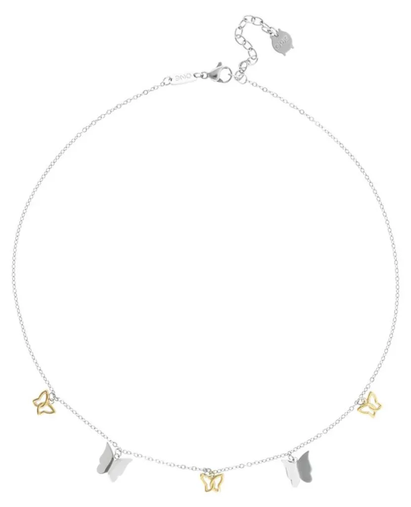 Collier Eins Ao Ojbn02Sg avec Finition Rhodiée et Chaîne de Sécurité