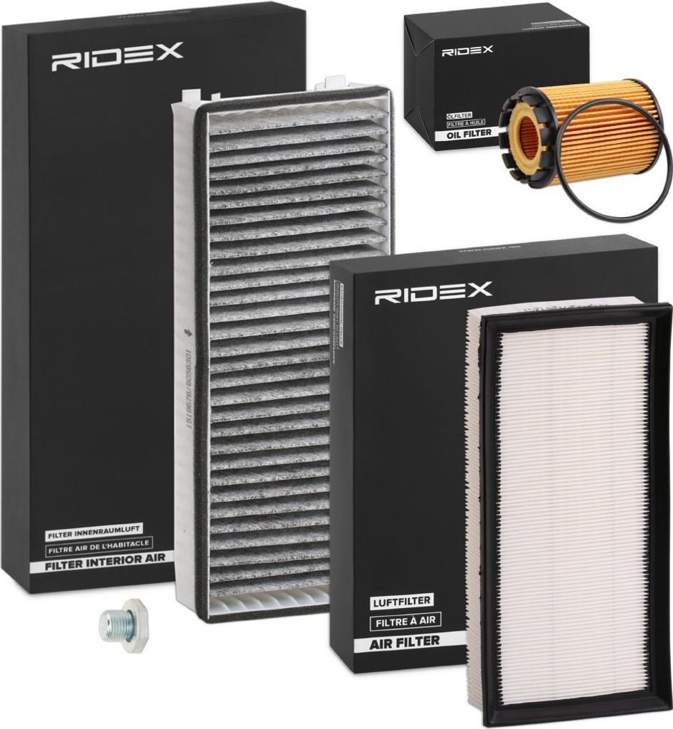 RIDEX Filterset Inspektionspaket Filtersatz passend für PEUGEOT 406 (8B) 406 Coupe (8C) 406 Break (8E/F)