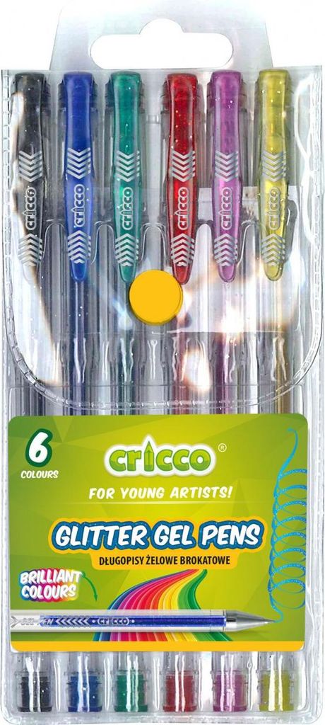 Cricco Glitter Gel Stift 6er Set CR0815W6