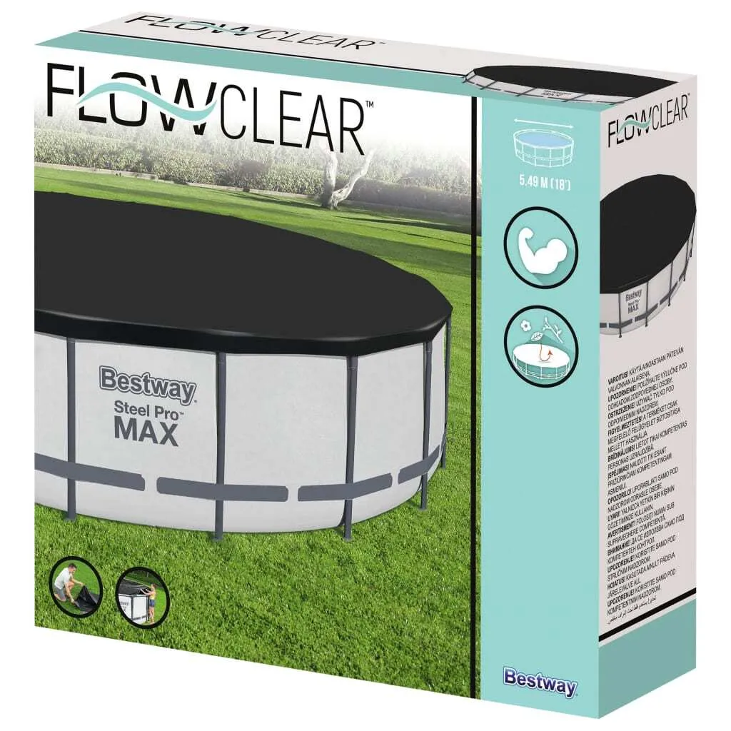 Couverture de protection pour piscine ronde Fast Set 555cm Flowclear