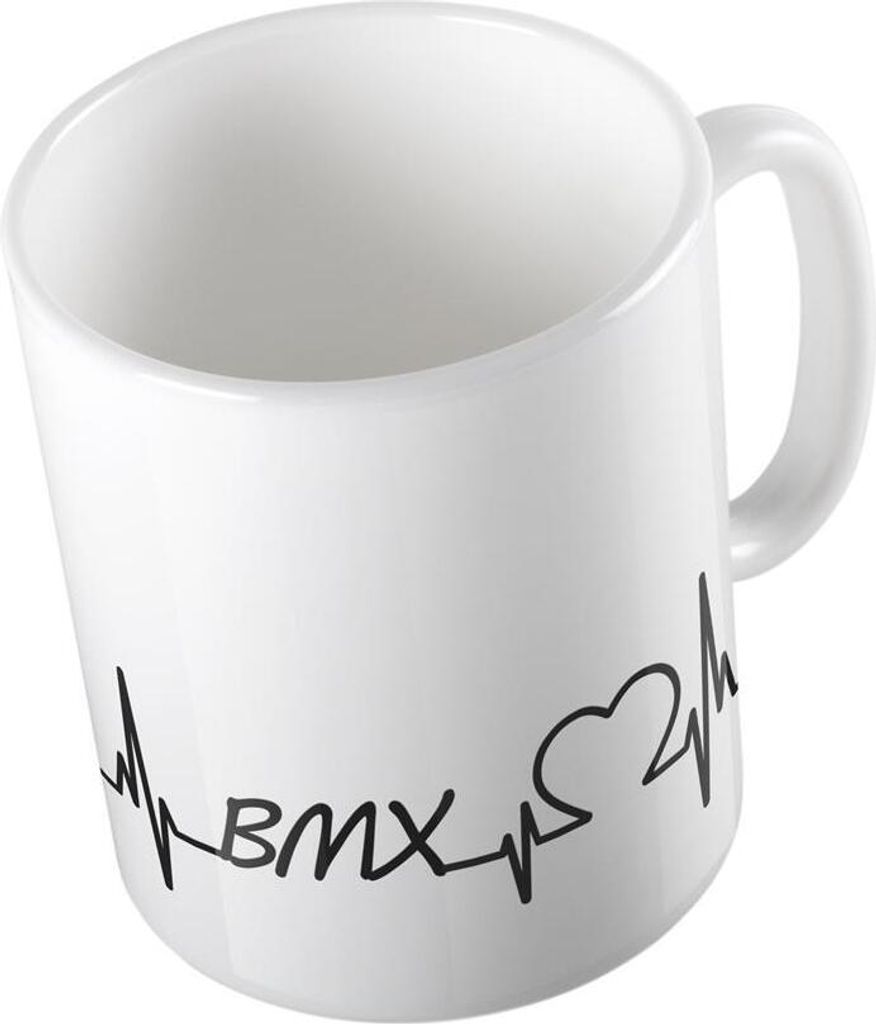 Huuraa Kaffeetasse BMX Geschenk Tasse Weiß 330ml BMX Präsent