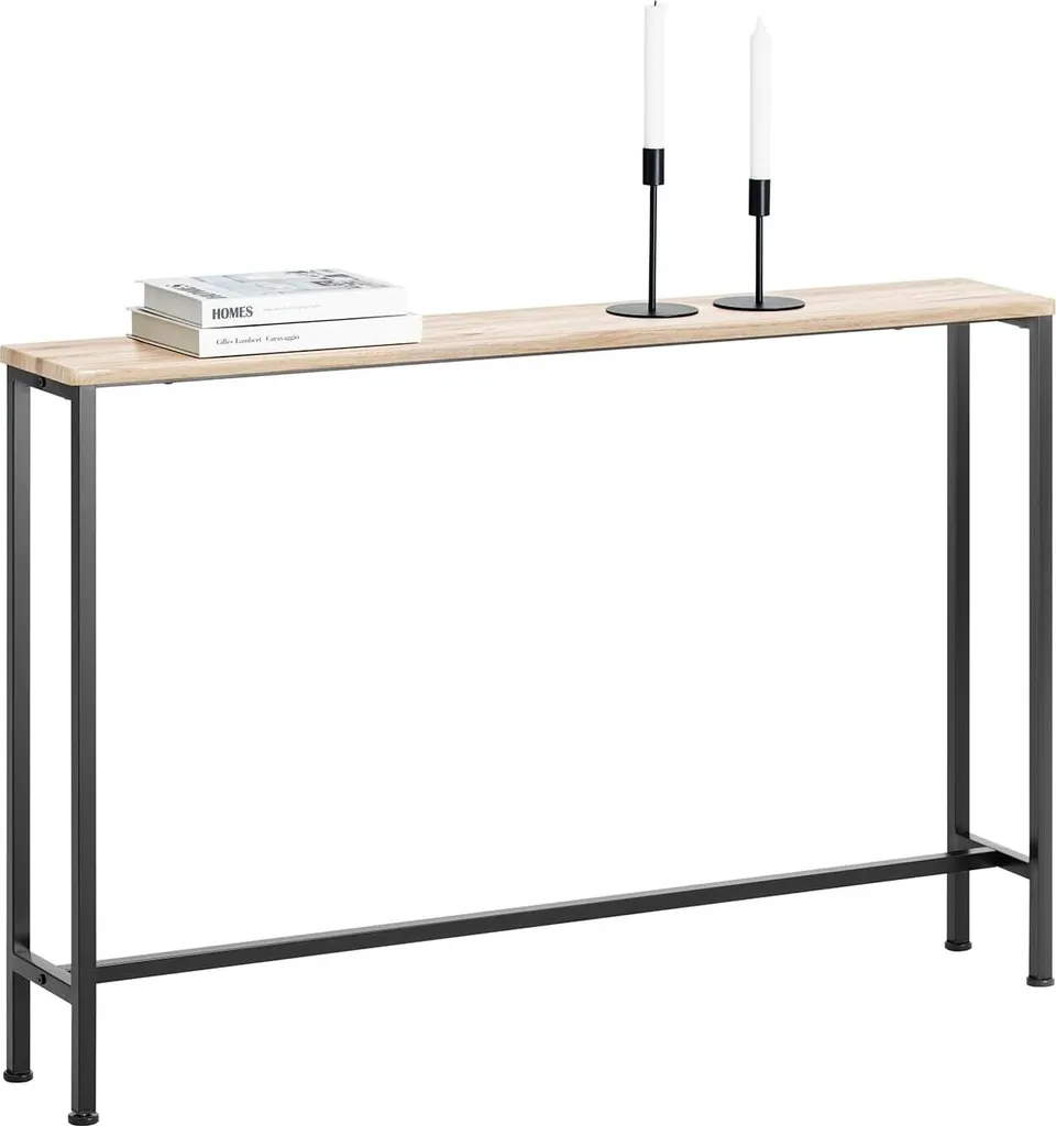 Table console couloir métal et bois, Console d'entrée style vintage