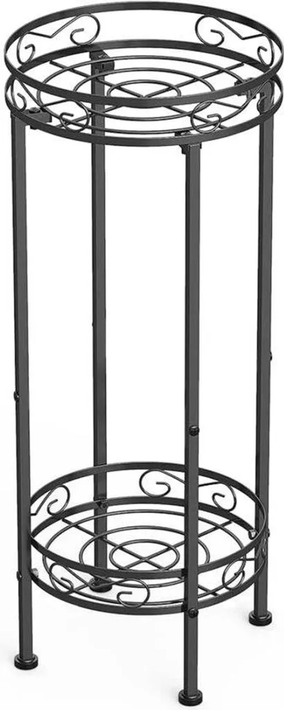 Support pour plantes d'intérieur en métal noir Style Loft Industriel